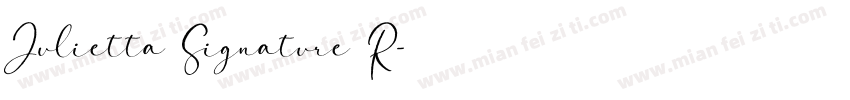Julietta Signature R字体转换